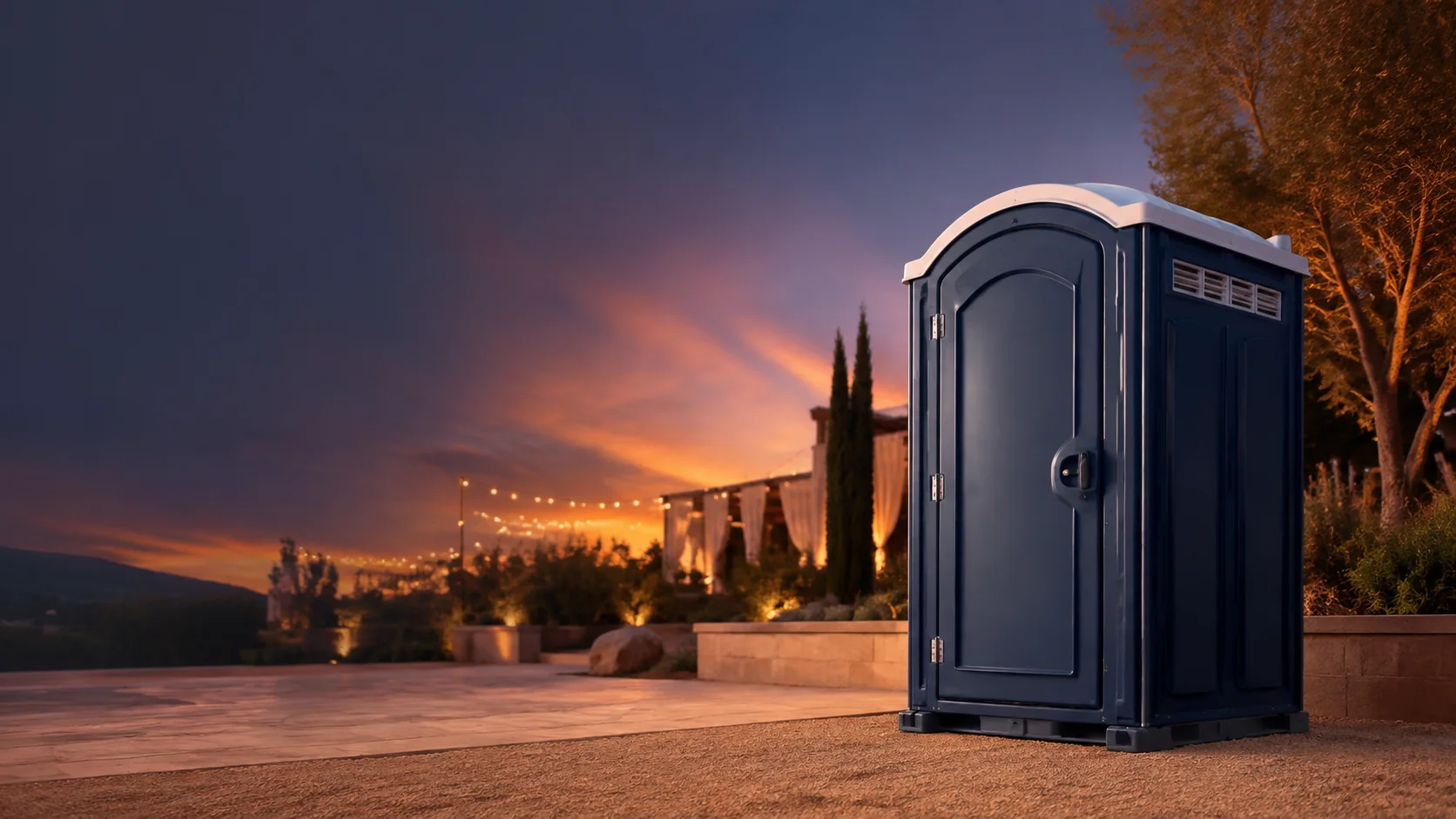 Portable restroom shown for rental planning in Kaysville, UT